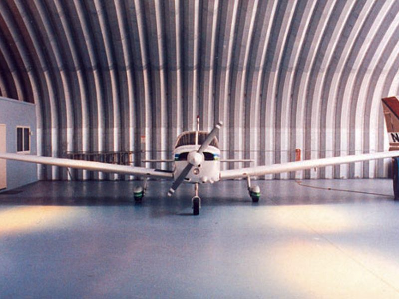 metal airplane hangar